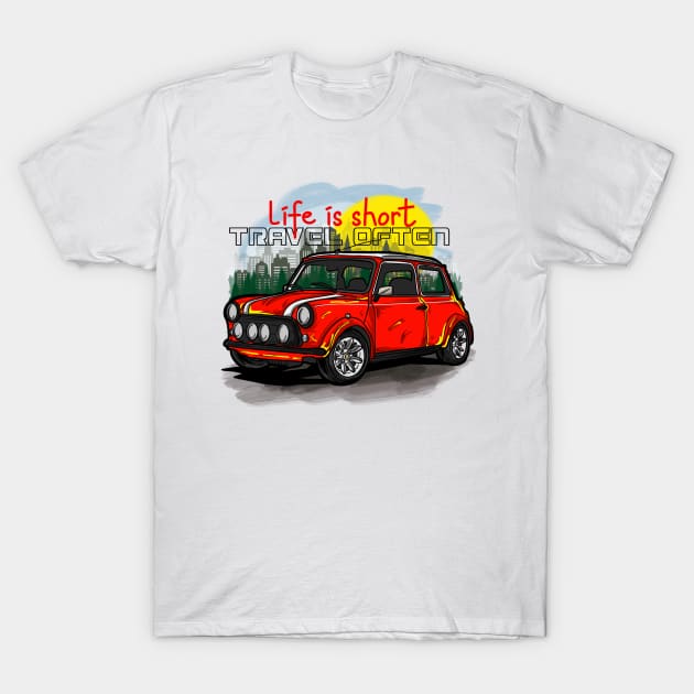 Life is Short Travel often T-Shirt by CoretanVector